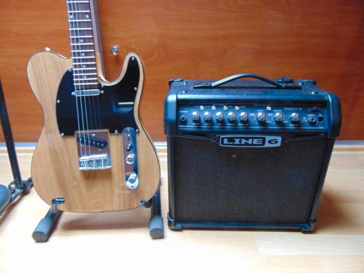 Telecaster Gitaar + gitaarversterker Line 6 Spider IV 15, Muziek en Instrumenten, Snaarinstrumenten | Gitaren | Elektrisch, Nieuw