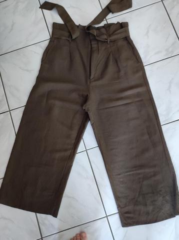 Damesbroek Linnen - nieuw, Neuf, Trois-quarts, Taille 38/40 (M), Brun