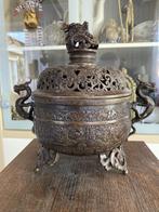 bronzen Dynasty Palace Dragon Ear wierookbranders wierookvat, Huis en Inrichting, Woonaccessoires | Boeddhabeelden, Ophalen of Verzenden