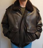 Vintage lederen pilotenjas, Kleding | Heren, Ophalen, Gedragen, Maat 56/58 (XL), Bruin