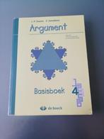 Argument 4 Basisboek, J.-P. Daems, Comme neuf, Secondaire, Mathématiques A
