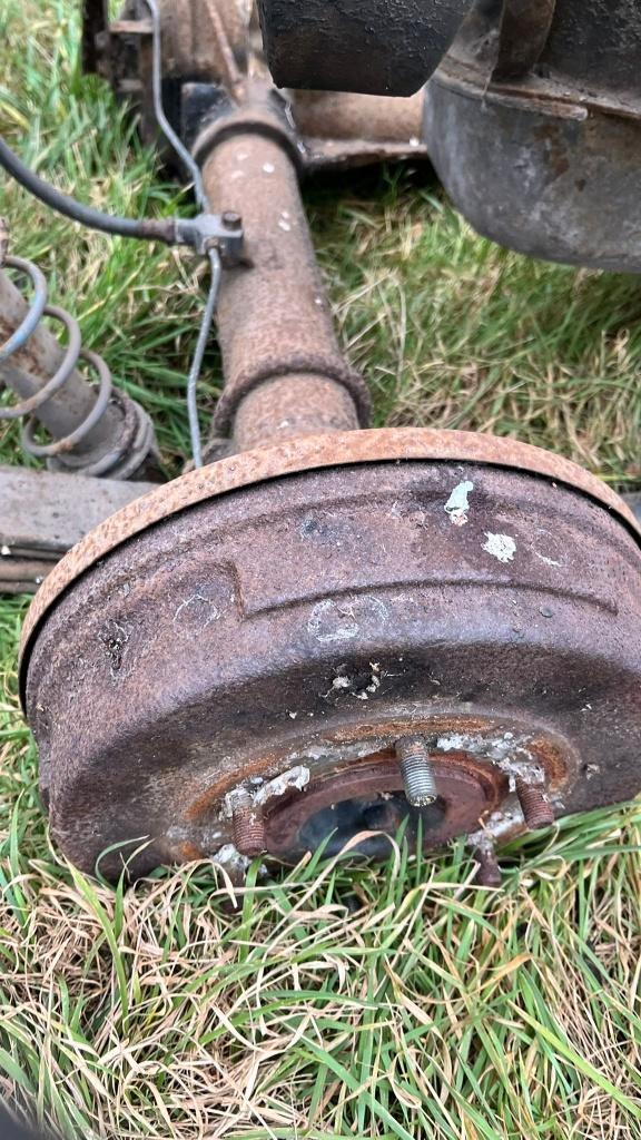 Nissan King Cab D21 achteras compleet, Auto-onderdelen, Ophanging en Onderstel, Nissan, Gebruikt, Ophalen