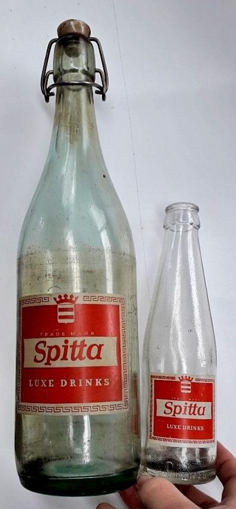 Duo van 2 Limonadeflessen "Spitta" - Diest, Verzamelen, Merken en Reclamevoorwerpen, Gebruikt, Ophalen of Verzenden