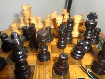 KLEIN houten schaakspel
