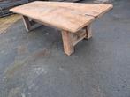 Eiken kloostertafel boomstamtafel boerentafel tuintafel, Huis en Inrichting, Ophalen
