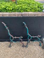 Koppel Antieke, gietijzeren bankpoten, Ophalen, Gebruikt, Metaal