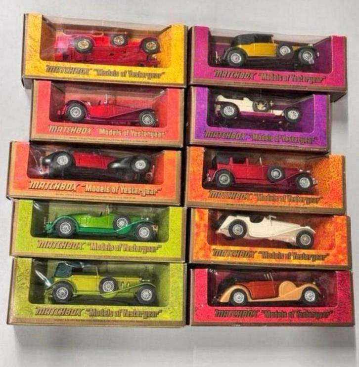 10x Matchbox models of Yesteryear in doos Modelauto oldtimer, Hobby en Vrije tijd, Modelauto's | 1:43, Nieuw, Auto, Ophalen of Verzenden