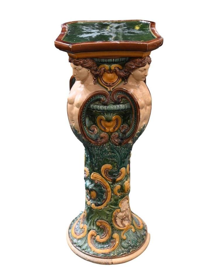 Art-nouveau keramische zuil – Doulton Lambeth (ca. 1900), Antiek en Kunst, Antiek | Keramiek en Aardewerk, Ophalen