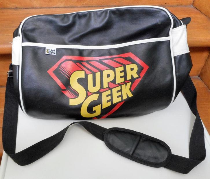 Super Geek schoudertas (lees de beschrijving), Handtassen en Accessoires, Tassen | Schoudertassen, Gebruikt, Verzenden
