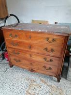 Commode ancienne retro 1940 marbre pieds sculptés, Enlèvement