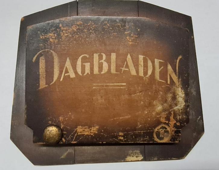 Antieke houten dagbladhouder, Antiek en Kunst, Antiek | Overige Antiek, Ophalen of Verzenden