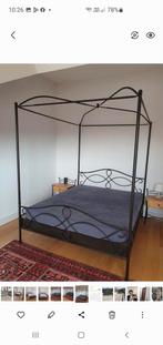 Massieve smeedijzeren slaapkamer 160x200 +boxspring 550€, Ophalen of Verzenden, Zo goed als nieuw