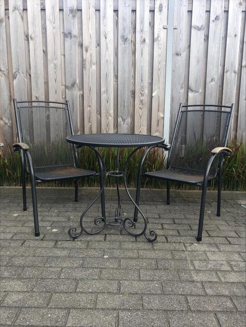Bistro tuinset, Tuin en Terras, Tuinsets en Loungesets, Gebruikt, Tuinset, Overige materialen, 2 zitplaatsen, Ophalen