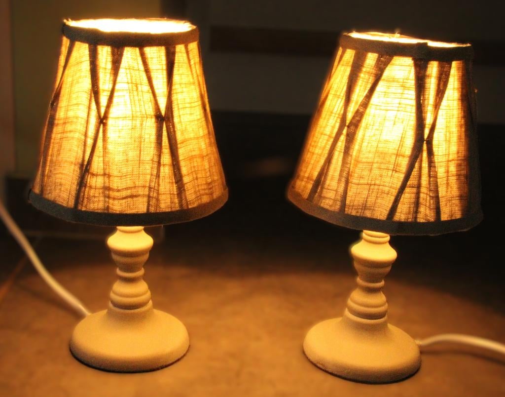 2 nachtlampjes stijl Clayre & Eef van J-Line PRACHTSTAAT, Huis en Inrichting, Lampen | Tafellampen, Zo goed als nieuw, Minder dan 50 cm