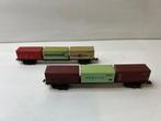 Lima containerwagon 2 stuks met 3 containers 20”, Gebruikt, Gelijkstroom, Wagon, Ophalen of Verzenden