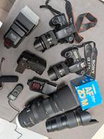 Sony Slt 65 en 77 camera + lenzen, Audio, Tv en Foto, Ophalen of Verzenden, Gebruikt, Spiegelreflex, Sony