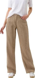 BRAX / Style Farina / Pure Linen Damesbroek / 48, Brax, Beige, Maat 46/48 (XL) of groter, Ophalen of Verzenden