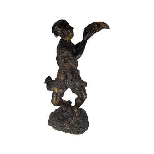 Sculpture Bronze Homme Japonais Jouant de la Musique 1930, Antiquités & Art, Antiquités | Bronze & Cuivre, Bronze, Enlèvement