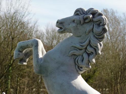 Beeld Paard - 100 cm - Steen, Tuin en Terras, Tuinbeelden, Dierenbeeld, Steen, Ophalen of Verzenden