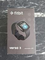 Fitbit Versa 3 + extra bandjes, Handtassen en Accessoires, Smartwatches, Ophalen, Gebruikt, Zwart, Fitbit