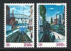 België: TR 459/60**  Paul Delvaux. 1985, Postzegels en Munten, Postzegels | Europa | België, Treinen, Orginele gom, Zonder stempel