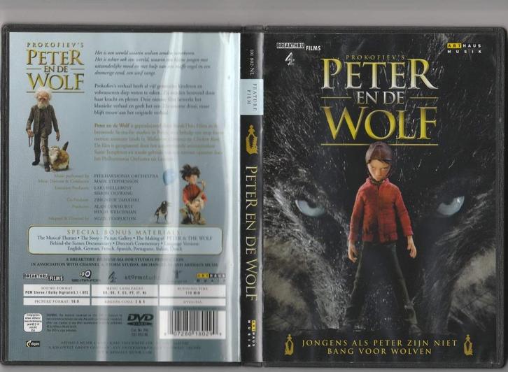 Peter en de wolf (DVD), Cd's en Dvd's, Dvd's | Klassiekers, Zo goed als nieuw, Vanaf 6 jaar, Ophalen of Verzenden