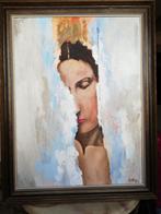 * A. Leroy: schilderij: schoonheid en verval, Antiek en Kunst, Ophalen of Verzenden