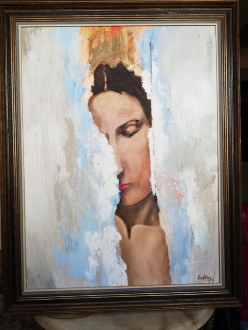 * A. Leroy: schilderij: schoonheid en verval, Antiek en Kunst, Kunst | Schilderijen | Klassiek, Ophalen of Verzenden