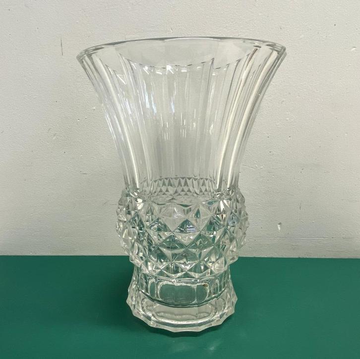 Val Saint Lambert - Vase Art Déco Luxval Baden, Antiquités & Art, Antiquités | Verre & Cristal, Enlèvement ou Envoi