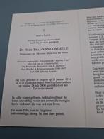 Bidprentje oudstrijder en krijgsgevangene 1940-1945, Verzamelen, Bidprentjes en Rouwkaarten, Ophalen of Verzenden, Bidprentje