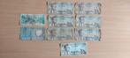 Lot 9 oude bankbiljetten Congo, Ophalen of Verzenden