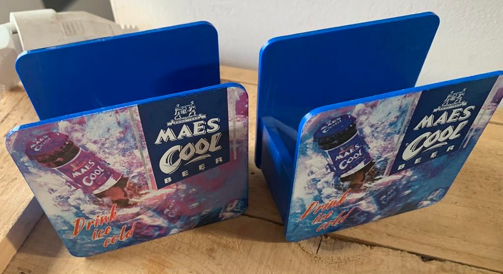 Porte-Carton MAES, Collections, Marques de bière, Utilisé, Panneau, Plaque ou Plaquette publicitaire, Autres marques, Enlèvement ou Envoi