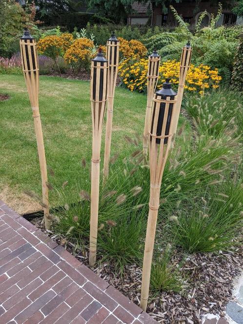 Bamboe tuinfakkel 6 stuks, Tuin en Terras, Tuinslangen, Ophalen