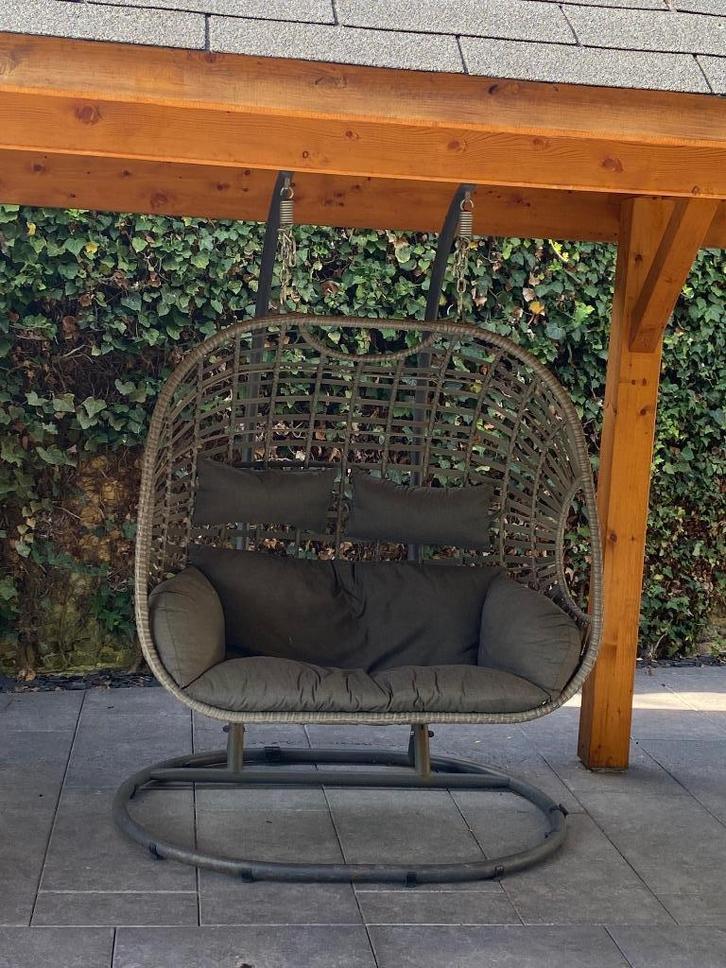 Schommelbank "Hartmann" voor 2 personen, Tuin en Terras, Tuinbanken, Zo goed als nieuw, Wicker, Schommelbank, Ophalen