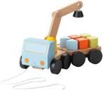 Vrachtwagen met kraan en magnetische blokken, Kinderen en Baby's, Ophalen of Verzenden, Gebruikt, Overige merken