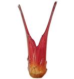 Grote kunstglazen vaas/sculptuur, Murano-stijl, 71 cm hoog, Huis en Inrichting, Ophalen, 50 tot 75 cm, Rood, Glas