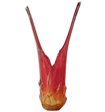 Grote kunstglazen vaas/sculptuur, Murano-stijl, 71 cm hoog beschikbaar voor biedingen