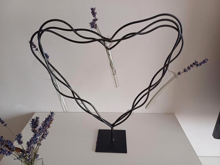 Decoratie hart met vaasjes, Antiquités & Art, Curiosités & Brocante, Enlèvement