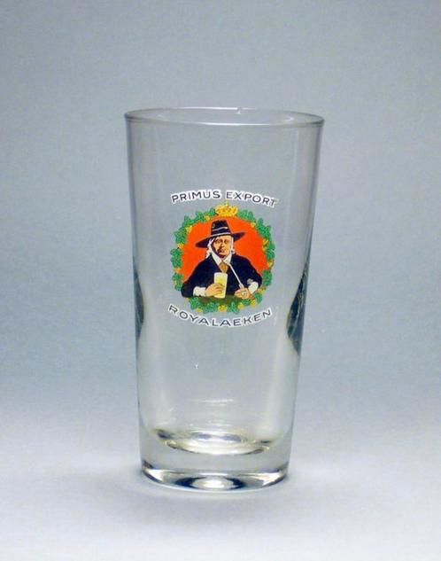 Primus Export Royalaeken Brussels Glass, Verzamelen, Biermerken, Gebruikt, Glas of Glazen, Ophalen of Verzenden