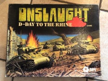 AANVAL: D-DAY TO THE RHINE -- Wargame Vintage SPI beschikbaar voor biedingen