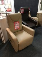 TOPAANBIEDING relaxfauteuil NIEUW echt leder met opstaphulp, Huis en Inrichting, Fauteuils, Ophalen, Nieuw, Stof