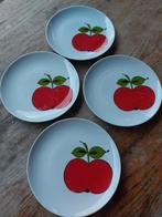 4 desserbordjes/rode appel/winterling,MET GEBRUIKSPOREN, Ophalen of Verzenden