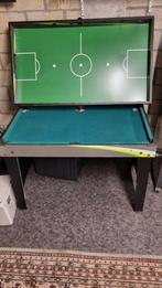 2 in 1 mini pooltafel/ voetbaltafel op te knappen, Enlèvement, Utilisé, Table de billard