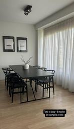 Tafel + 6 stoelen, Huis en Inrichting, Ophalen, 200 cm of meer, Zo goed als nieuw, Vijf personen of meer
