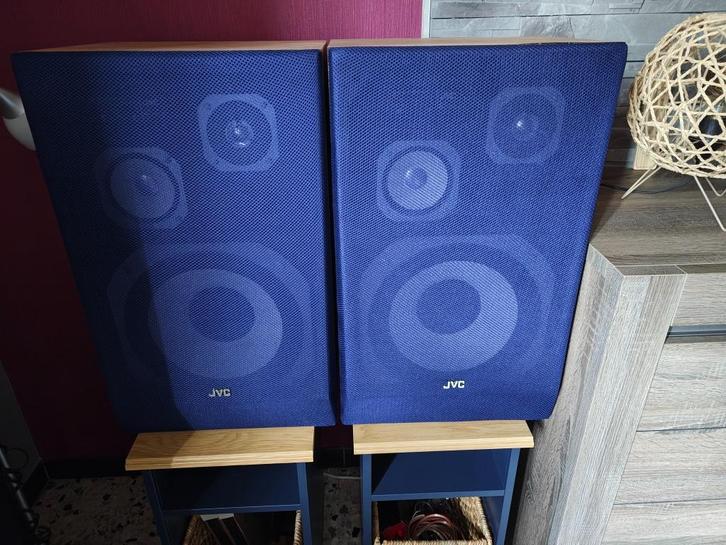 enceintes jvc sk 1000 2, Audio, Tv en Foto, Luidsprekerboxen, Zo goed als nieuw, Front, Rear of Stereo speakers, 120 watt of meer