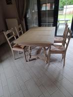 eettafel en stoelen, Huis en Inrichting, 50 tot 100 cm, 100 tot 150 cm, Gebruikt, Rechthoekig
