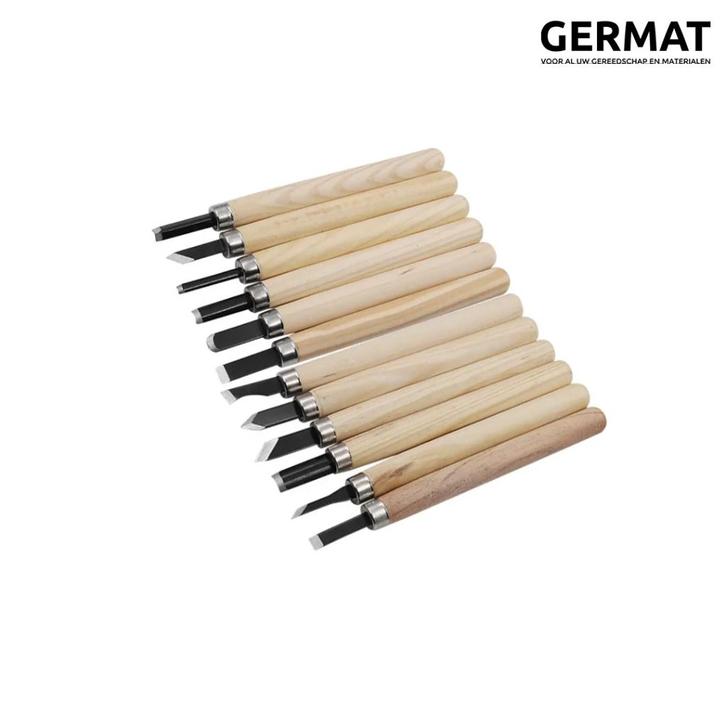 Set de 12 pièces avec ciseau à bois et gravure sur bois, Hobby & Loisirs créatifs, Bricolage, Matériel, Enlèvement ou Envoi