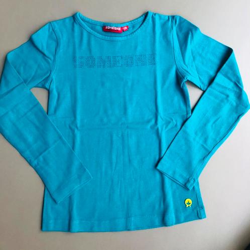 Blauw t-shirt lange mouw Someone 128, Kinderen en Baby's, Kinderkleding | Maat 128, Zo goed als nieuw, Meisje, Shirt of Longsleeve