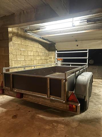 Aanhangwagen dubbelas 250 X 130CM, Auto diversen, Aanhangers en Bagagewagens, Verzenden, Zo goed als nieuw