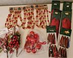 Kerst : lot rode - groene / goude kerstversiering, Ophalen of Verzenden, Zo goed als nieuw